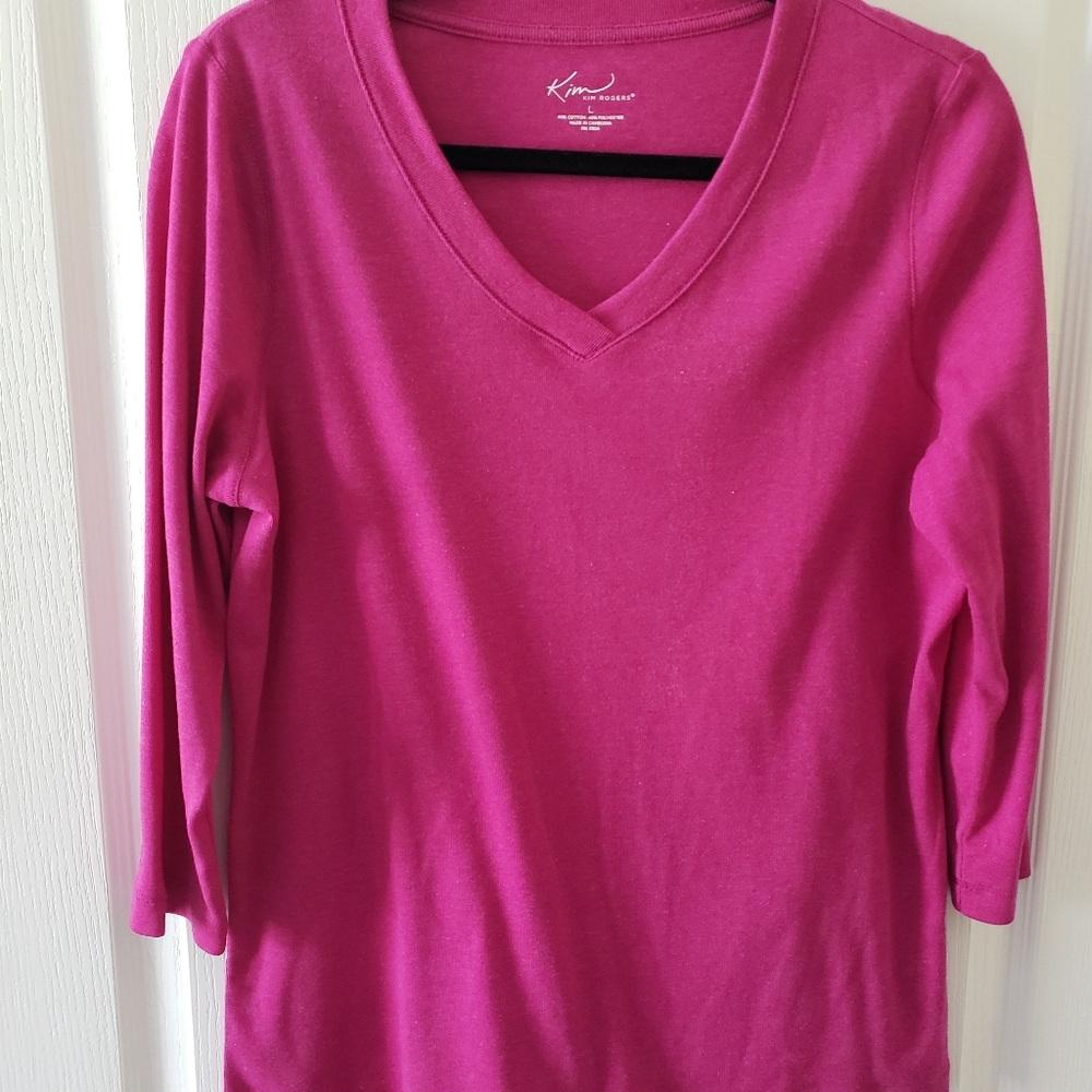 Pink 3/4 sleeves Top